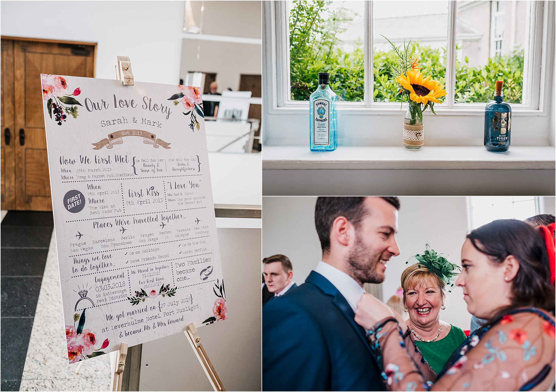 Sarah and Mark at The Leverhulme Hotel