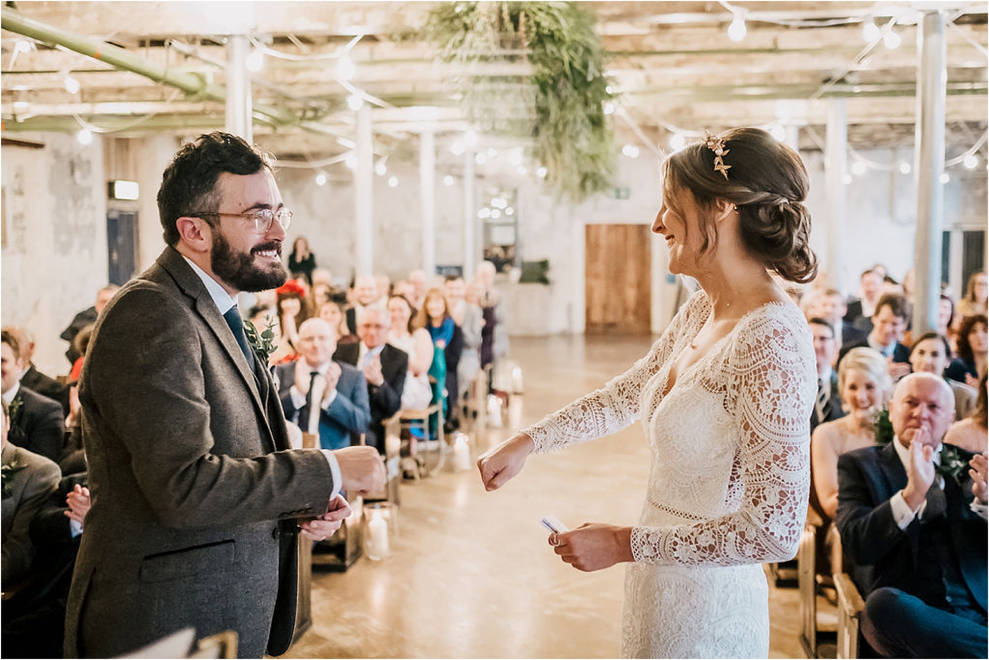 Iain + Jen’s Winter Wedding at Holmes Mill