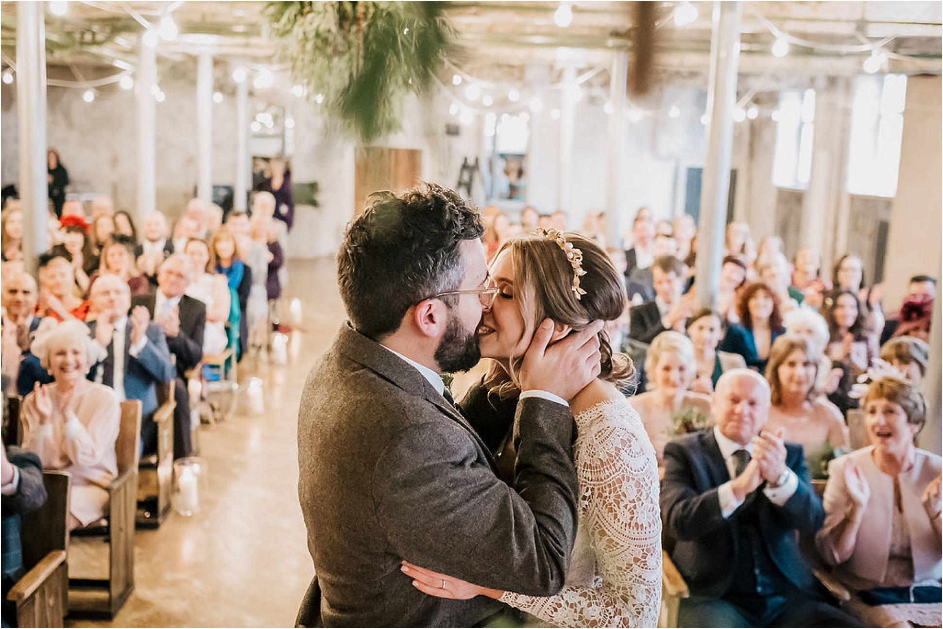 Iain + Jen’s Winter Wedding at Holmes Mill