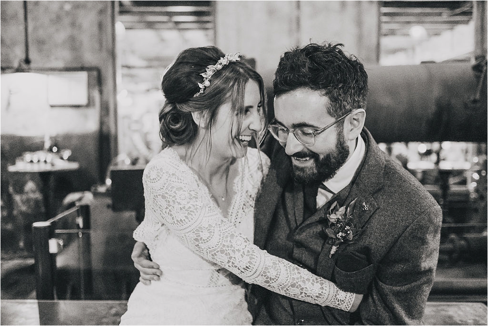 Iain + Jen’s Winter Wedding at Holmes Mill