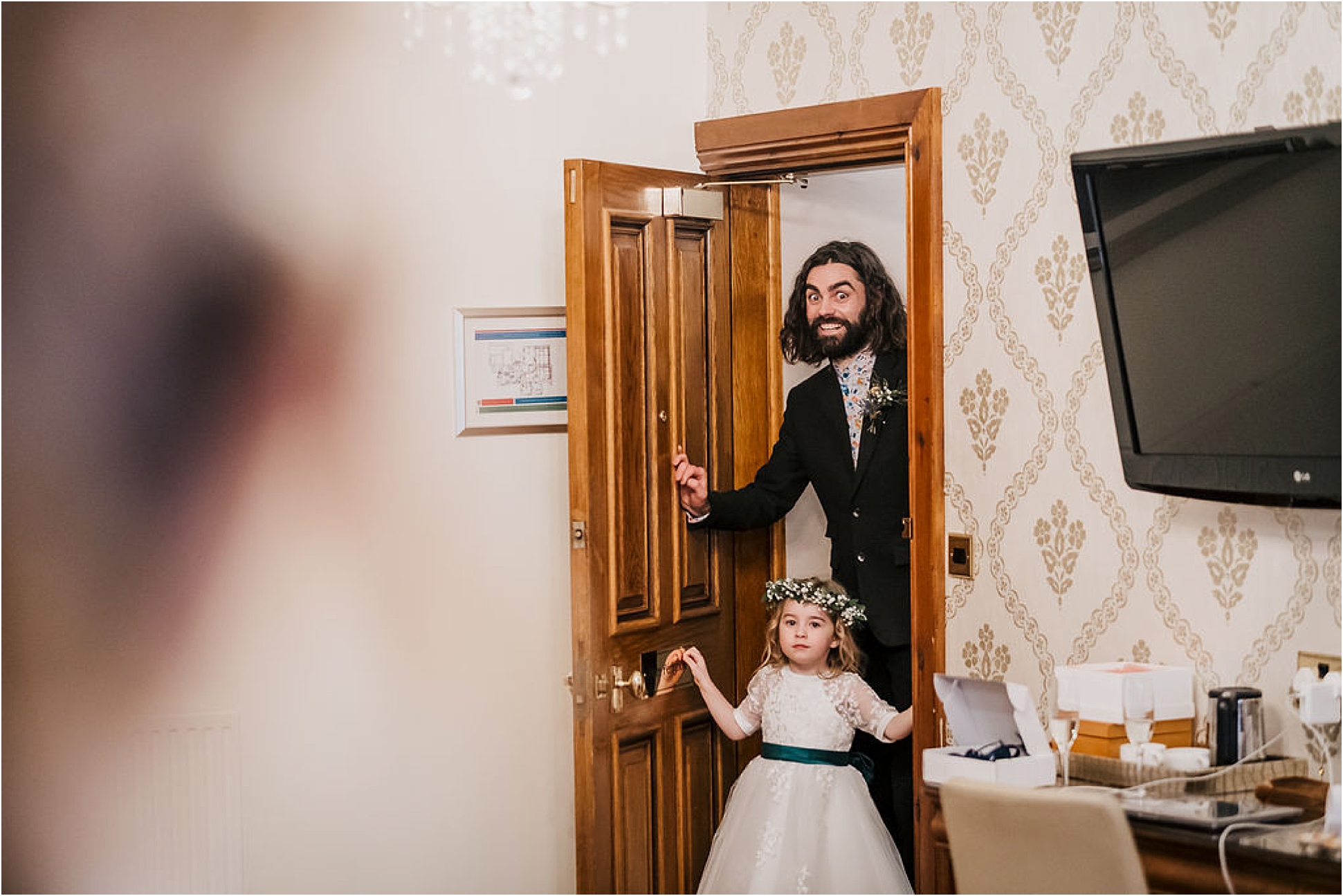 Katie and Liam’s super cool twilight wedding at West Tower