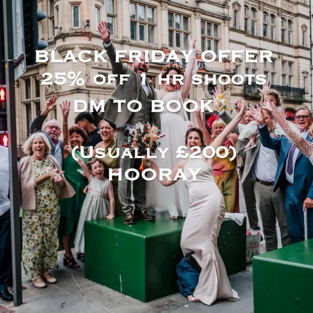 🎉 BLACK FRIDAY IS HERE! 🎉
The day has finally landed — this is a STEAL!

For TODAY (and until 1st December), you can grab a 1-hour photoshoot for just £150 🤯 👉 That’s 25% OFF my usual £200 rate 👉 One whole hour of creativity, fun, and beautiful memories 👉 A full online gallery with loads of gorgeous images
Honestly… this deal is WILD. And it only comes around ONCE A YEAR. 👀
If you’ve been thinking about booking photos “at some point,” today is exactly the moment to make it happen. Because the truth is: ✨ Time is precious ✨ Moments fade ✨ And photos keep everything alive

I’ve been photographing amazing humans for 10 years, and my sessions are relaxed, warm, and fun — even if you think you’re awkward in front of a camera (spoiler: you’re not, and I’ve got you).

Based in Liverpool and covering the North West, I’ll help you create images that feel real, joyful, and totally you.
📩 DM me 💬 Comment “BOOK” ✨ Or drop an enquiry now — because once these Black Friday slots are gone, they’re gone!
Let’s make some magic ❤️

#SarahGlynnPhotography #LiverpoolWeddingPhotographer #NorthWestPhotographer #BookNow