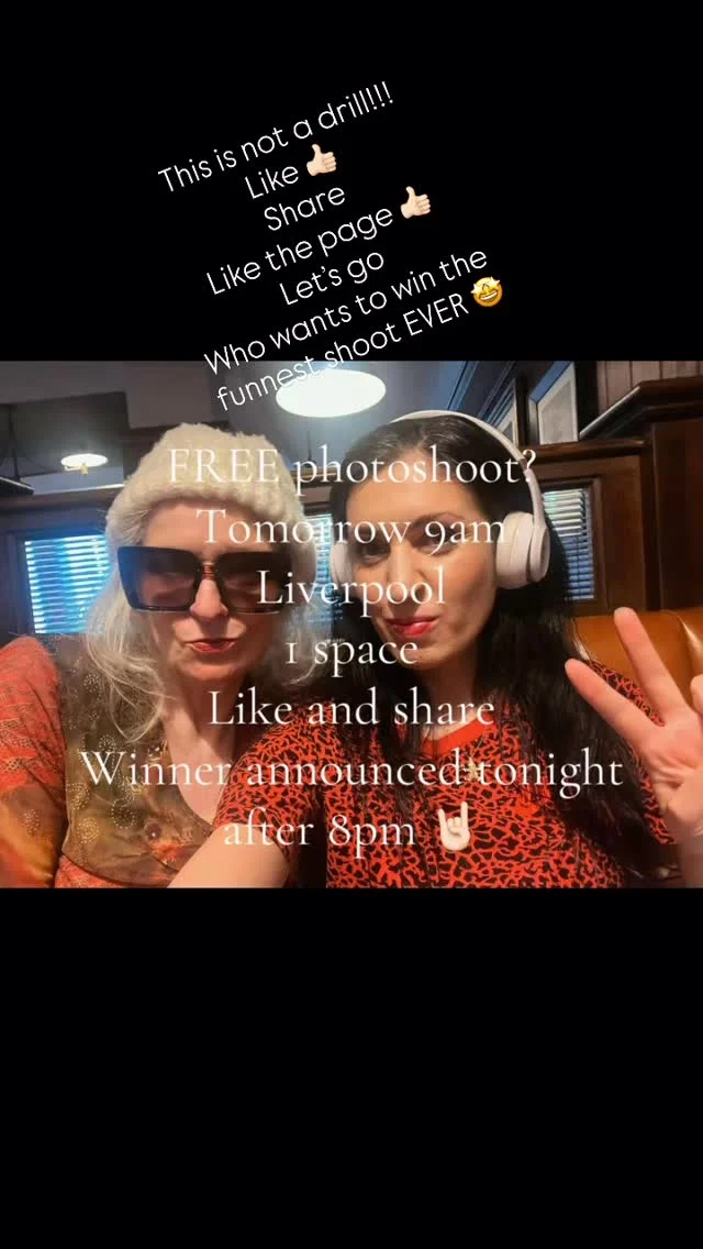 FREE photoshoot?
The most fun everrrrr 🤘🏻
Tomorrow 9am #clearyourdiaries
Liverpool
1 space 
Like and share
Winner announced tonight after 8pm 🤘🏻

#sarahglynnphotography #liverpool #photographer #cool